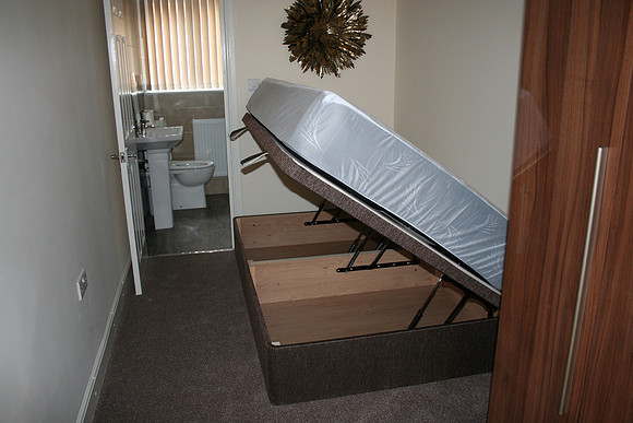 Double storage bed.